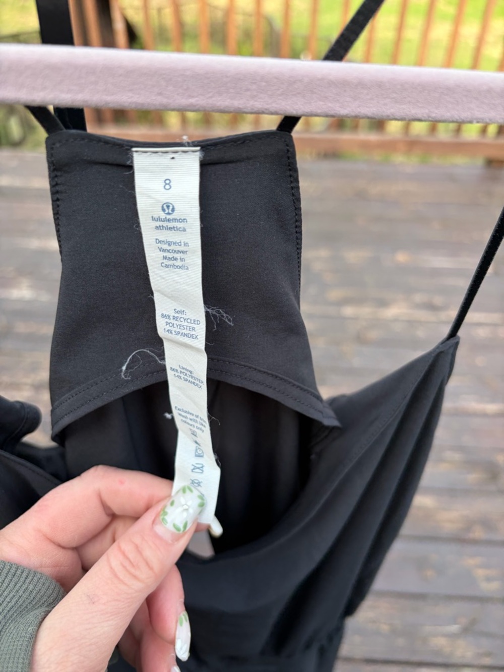 Lululemon -City Summer Dress - Open Back Racerback - Black - Sz 8 - Picture 5 of 5